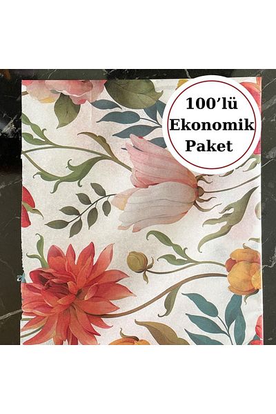 Hayal.kirtasiyesi 100 Patterned Pelur Paper - 50X70 cm Advantage Package, Valentine's Day Gift Package