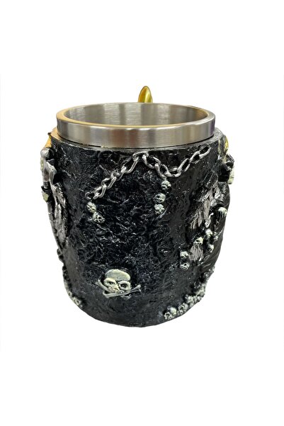 NETAVANTAJ Grim Reaper Skeleton Figured Stainless Steel Mug