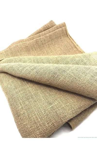 serpildüğme Natural Jute Fabric (Width 1 Meter - Length 1 Meter)
