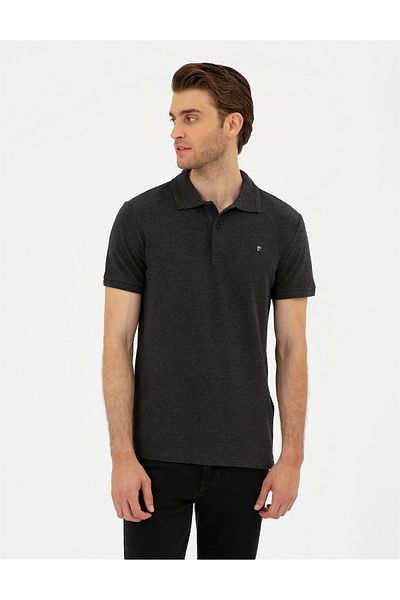 Pierre Cardin G021GL011.000.1954212 - Μπλουζάκι Anthracite Slim Fit Basic