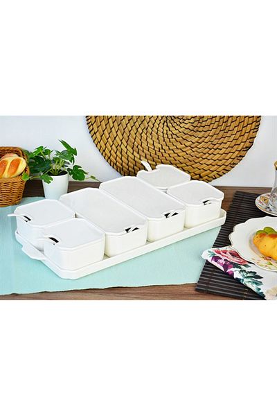 AROW 19 Piece Porcelain Breakfast Set - Breakfast Set with Spoon