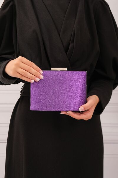 ROZA CANTA Geantă de seară pentru rochie de seară pentru femei KumSim violet