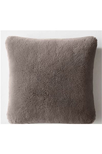 sevaradekor Plush Throw Pillow Cover Brown Gray
