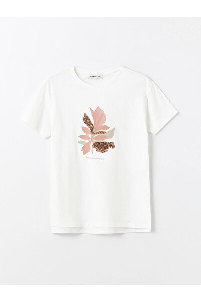 LC Waikiki LCWAIKIKI Classic – dámské tričko s potištěným výstřihem, krátký r...