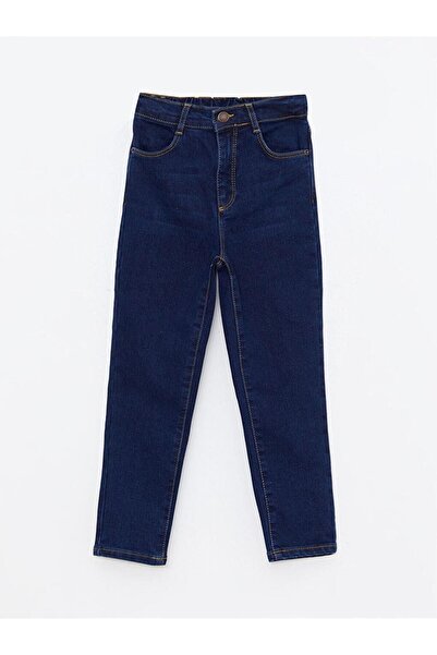 LC Waikiki LCW Kids Beli Lastikli Basic Kız Çocuk Jean Pantolon