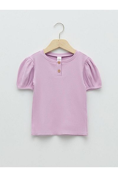 LC Waikiki Tricou de bază pentru fetiță, cu mânecă scurtă, cu decolteu rotund pentru bebeluși