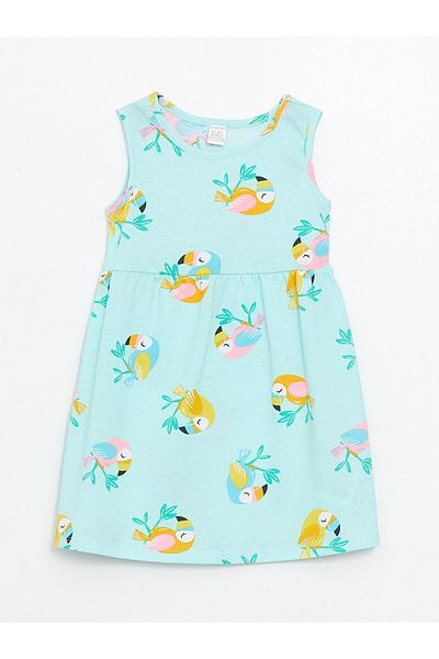 LC Waikiki LCW Baby - Bedrucktes Babykleid mit Rundhalsausschnitt für Mädchen