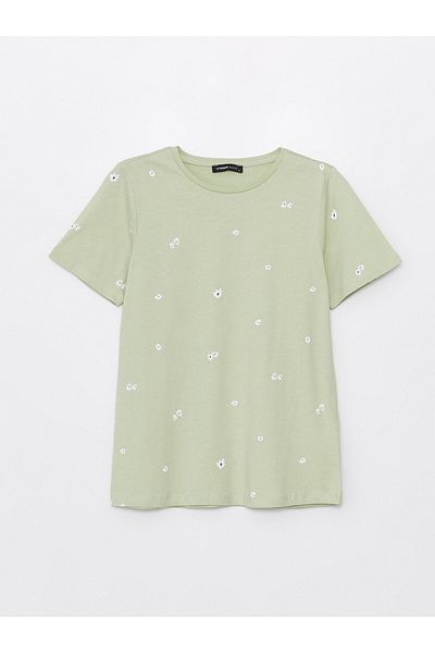 LC Waikiki Crew Neck Floral Short Sleeve Women's T-Shirt