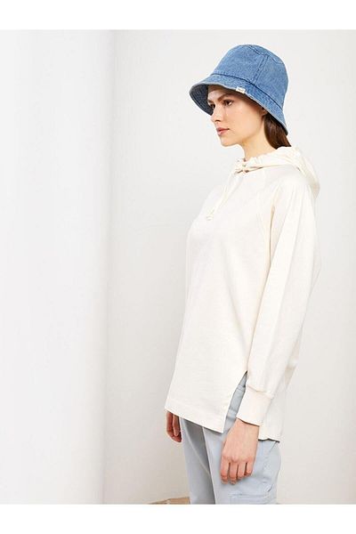 LC Waikiki Γυναικείο τουνίκ LCW Modest μονόχρωμο μακρυμάνικο με κουκούλα