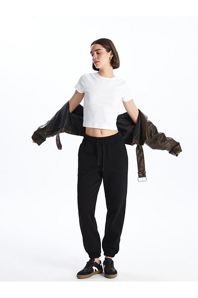LC Waikiki LCW Vision Women - Pantaloni de sport Jogger drepti cu talie elastică