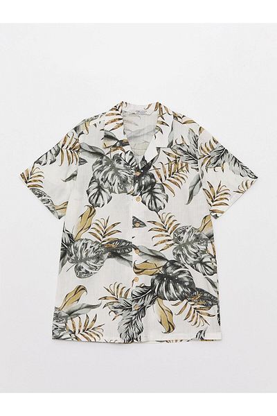 LC Waikiki Риза с къс ръкав за момче - LCW Vision Pattern