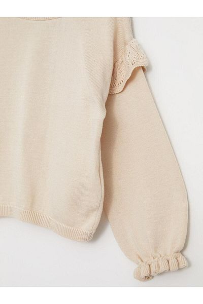 LC Waikiki LCW baby Crew Neck Long Sleeve Baby Girl Knitwear Sweater