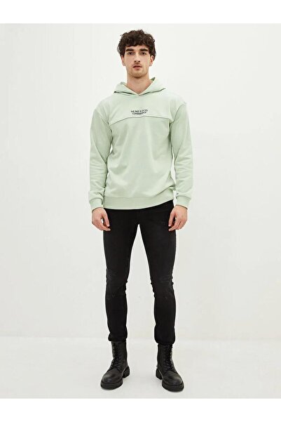 LC Waikiki Повсякденний чоловічий світшот з капюшоном з довгим рукавом з принтом