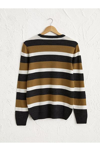 LC Waikiki Πλεκτό πουλόβερ Lcwaıkı Classic Crew Neck ριγέ λεπτό πλεκτό