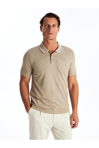 LC Waikiki LCWAIKIKI - Men's Polo Collar Print Short Sleeve T-Shirt