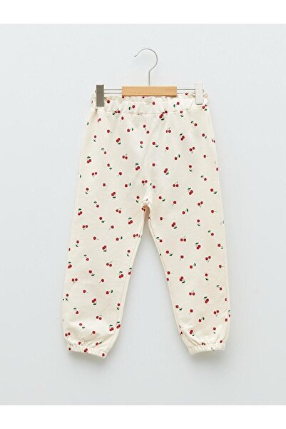 LC Waikiki LCW baby Beli Lastikli Baskılı Kız Bebek Jogger Eşofman Alt