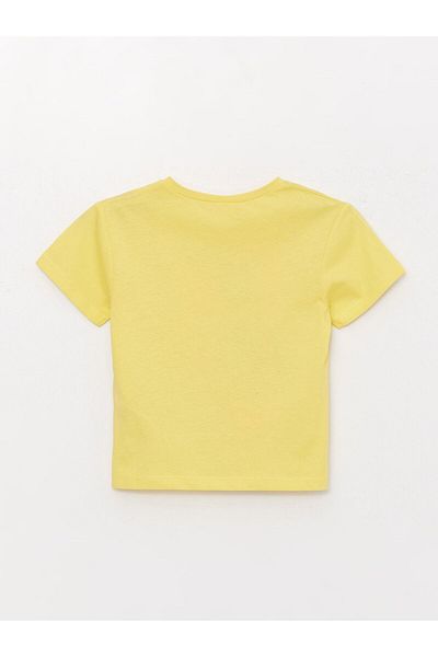 LC Waikiki Crew Neck Printed Baby Girl T-Shirt