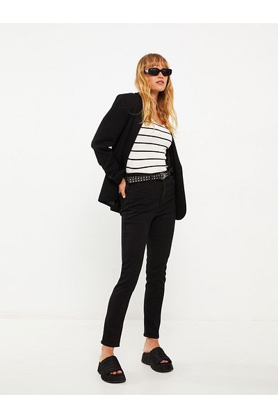 LC Waikiki Pantaloni drepți de damă, slim fit, jean