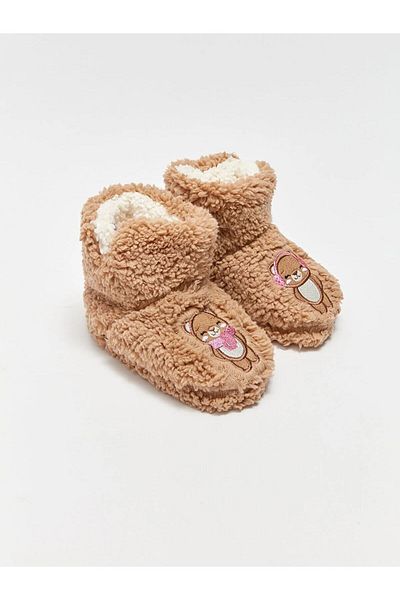LC Waikiki LCW STEPS Κέντημα Λεπτομερείς βελούδινες μπότες για κορίτσια για το σπίτι