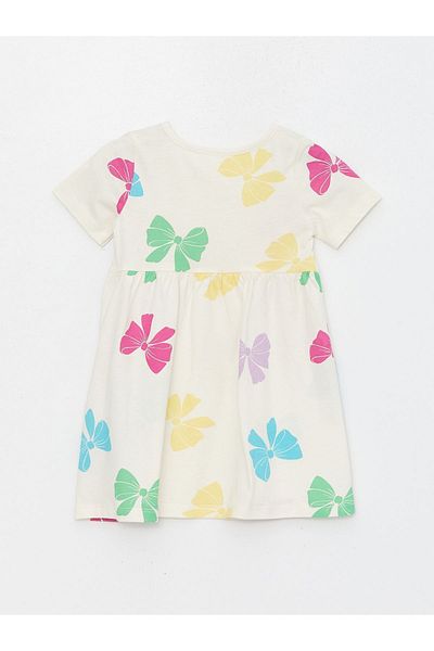LC Waikiki Crew Neck Short Sleeve Dress for Baby Girl