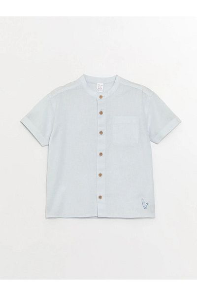 LC Waikiki Lcw Baby Judge Collar Short Sleeve Baby Boy Shirt