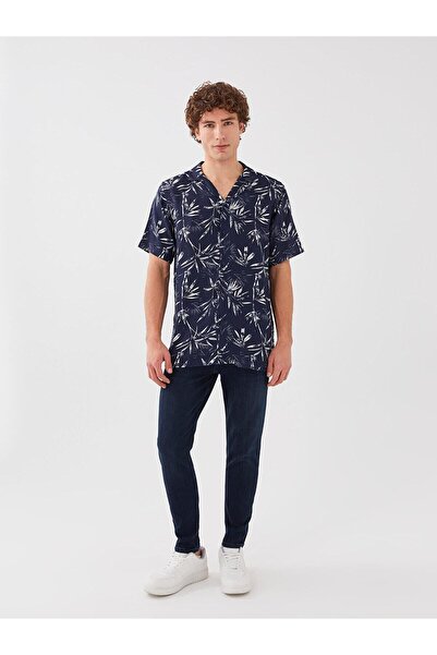 LC Waikiki LCW Чоловіча сорочка - Casual Regular Fit, короткий рукав, з візерунком