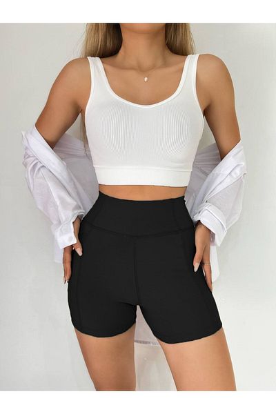 Ligossi Black Sports Tights - Women's Sea Shorts Swimsuit