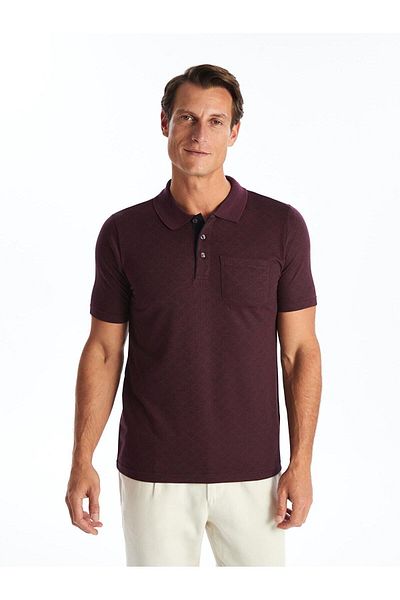 LC Waikiki LCWAIKIKI - Tricou cu mânecă scurtă cu imprimeu cu gât polo pentru bărbați