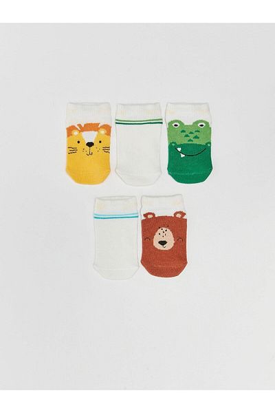 LC Waikiki LCW baby Printed Baby Boy Booties Socks Pack of 5
