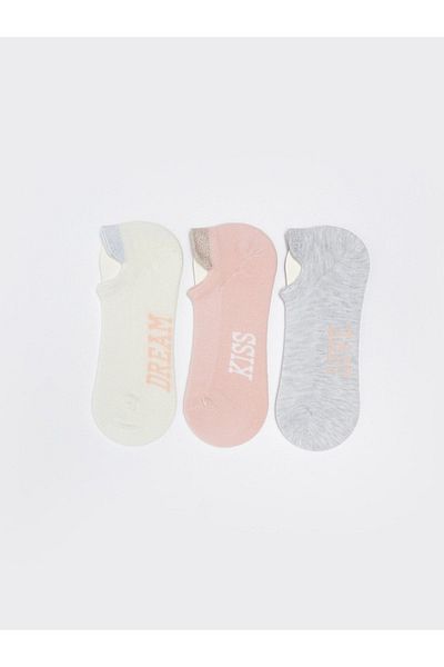 LC Waikiki Printed Women's Booties Socks 3 Pack