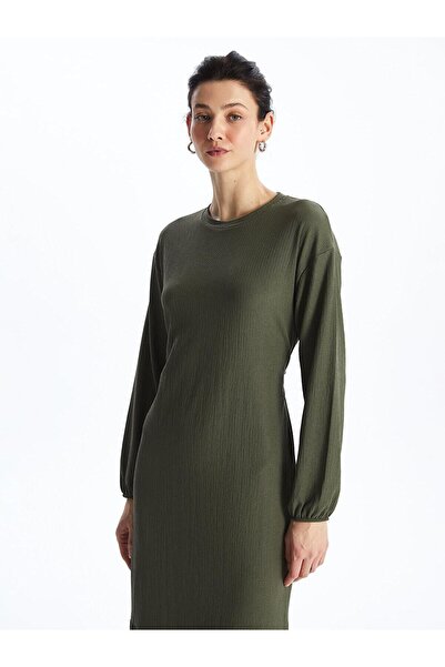 LC Waikiki LCWAIKIKI - Classic Crew Neck Long Sleeve Women's Dress