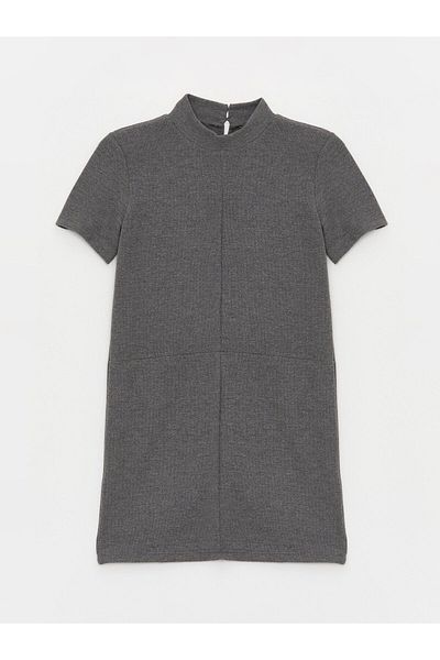 LC Waikiki Women's Dress - Crew Neck, Straight Cut, Short Sleeve