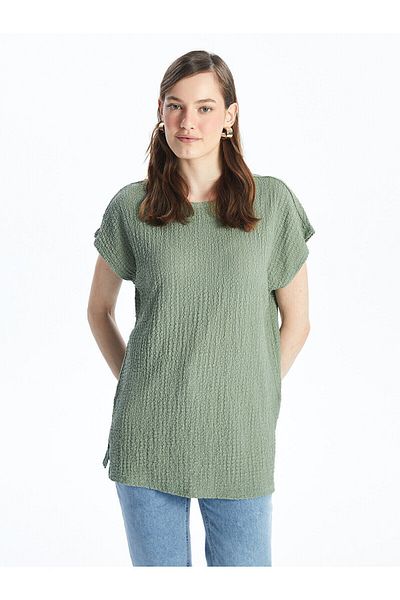 LC Waikiki Oversize Γυναικείο T-Shirt - Crew Neck, Solid Cut, Κοντό μανίκι
