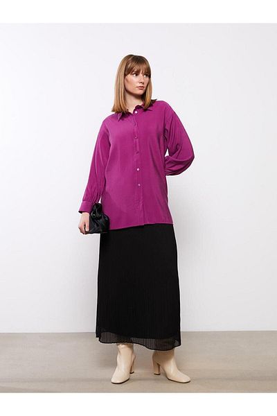 LC Waikiki LCW Modest Γυναικεία ελαστική μέση ίσια πλισέ φούστα