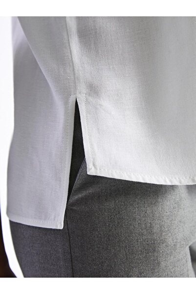 LC Waikiki LCW Vision Women's Straight Short Sleeve Linen Blend Shirt