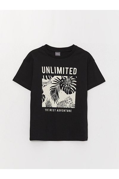 LC Waikiki LCW Kids Boy - Tricou cu imprimeu confortabil cu decolteu