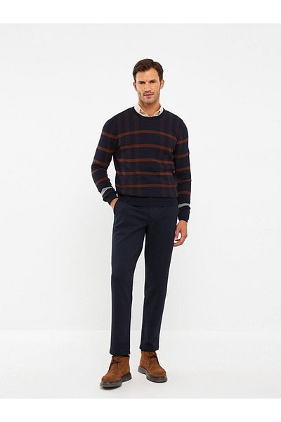LC Waikiki LCWAIKIKI Classic - Crew Neck Striped Long Sleeve Men's Knitwear Sweater