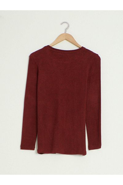 LC Waikiki Γυναικείο T-Shirt Claret Red Melange