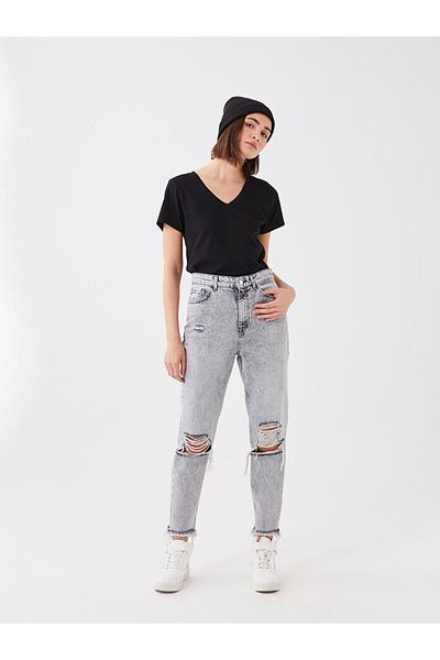 LC Waikiki LCW Jeans High Waist Mom Fit Women's Jean Pants