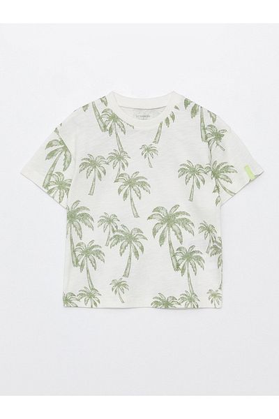 LC Waikiki Printed Short Sleeve Crew Neck T-Shirt for Baby Boy