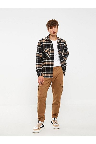 LC Waikiki Ανδρικό παντελόνι Cargo Gabardine - LCW Casual, Standard Fit