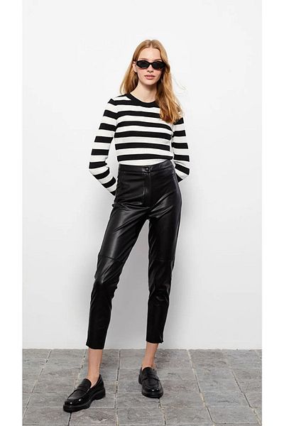 LC Waikiki Γυναικείο παντελόνι XSIDE Slim Fit ίσιο δέρμα εμφάνισης