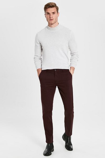 LC Waikiki Ανδρικό παντελόνι Dark Plum 9WG601Z8
