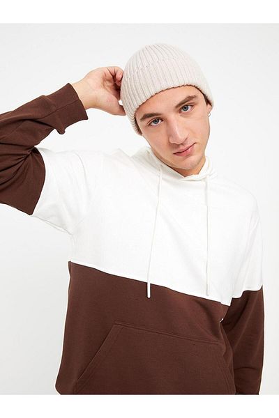 LC Waikiki Ανδρικό φούτερ με μακρυμάνικη κουκούλα Xside Color Block