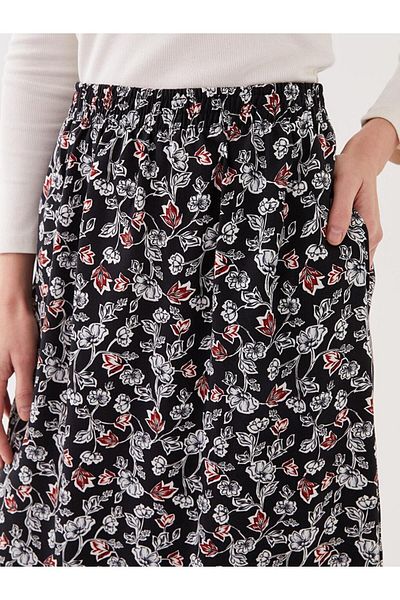 LC Waikiki LCW Grace Patterned A-Line Women's Skirt with Elastic Waist