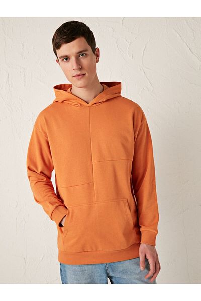 LC Waikiki Ανδρικό πορτοκαλί φούτερ oversize