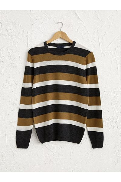 LC Waikiki Πλεκτό πουλόβερ Lcwaıkı Classic Crew Neck ριγέ λεπτό πλεκτό