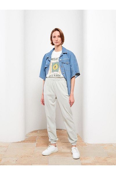 LC Waikiki LCW Modest Women's Straight Jogger Sweatpants with Elastic Waist
