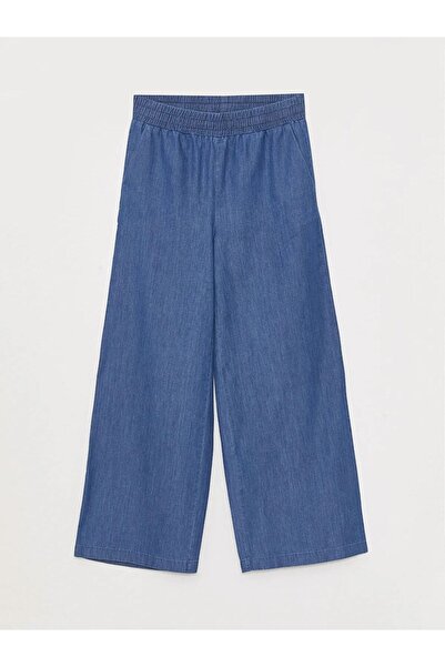 LC Waikiki Lcw Pantaloni de damă, drepti, cu talie elastică, cu talie largă