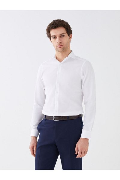 LC Waikiki Poplin Men's Shirt - Long Sleeve, Slim Fit